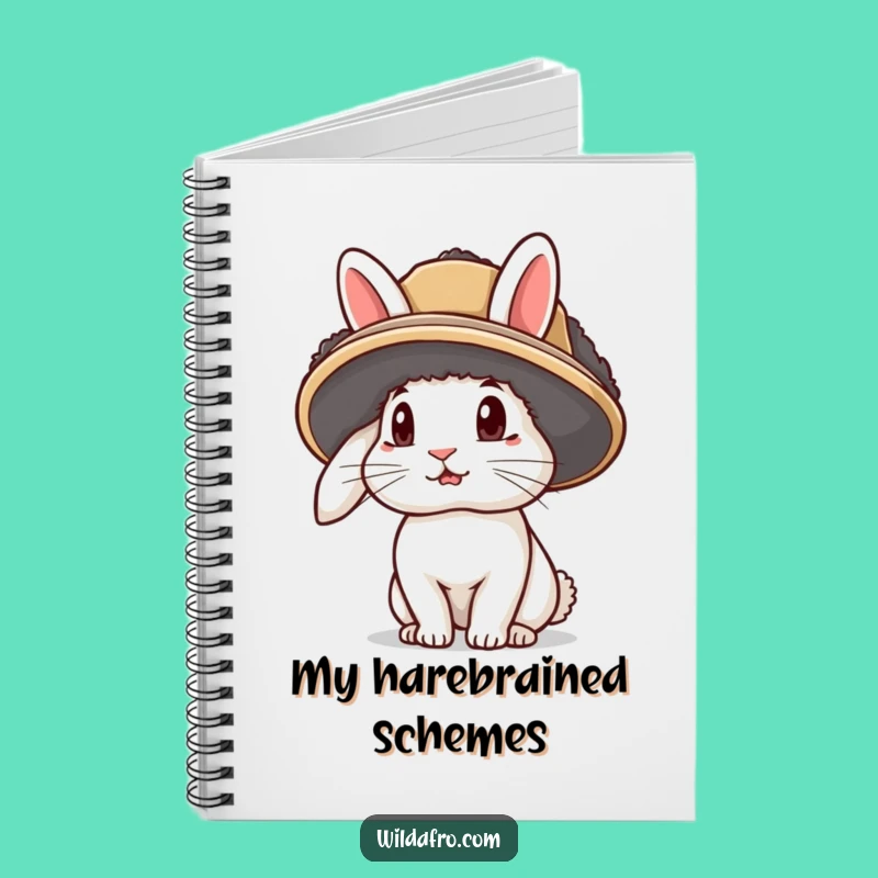 Funny Rabbit Afro Hat Notebook: Jot Down Ideas with This Whimsical Bunny