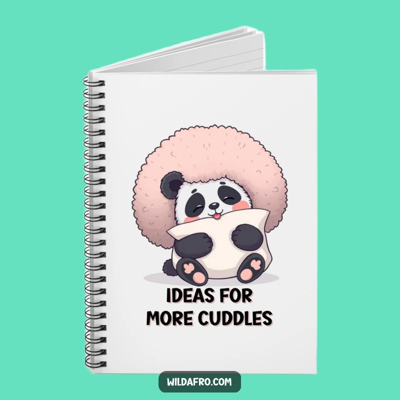 Funny Panda Afro Notebook: Jot Down Ideas with Cuddly Hair Style