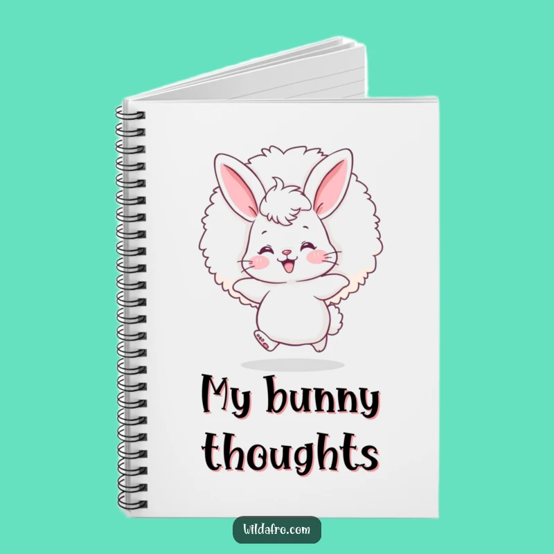 Funny Bunny Afro Notebook: Jot Down Your Happy Thoughts