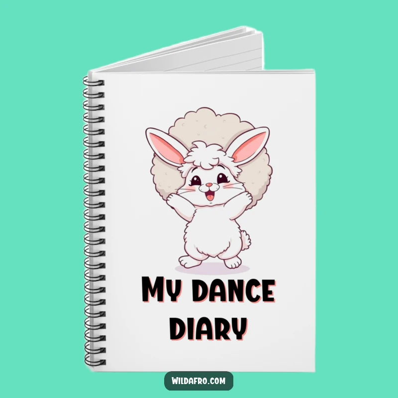 Funny Bunny Afro Dance Notebook - Groove Your Notes Away