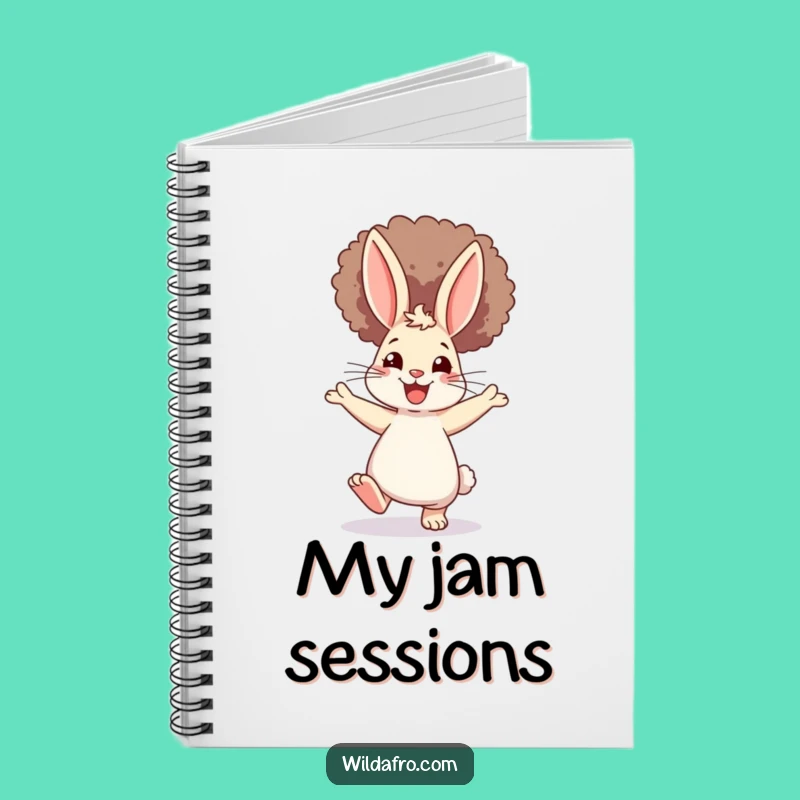 Funny Rabbit Afro Dance Notebook: Jot Down Ideas with Joyful, Groovy Flair