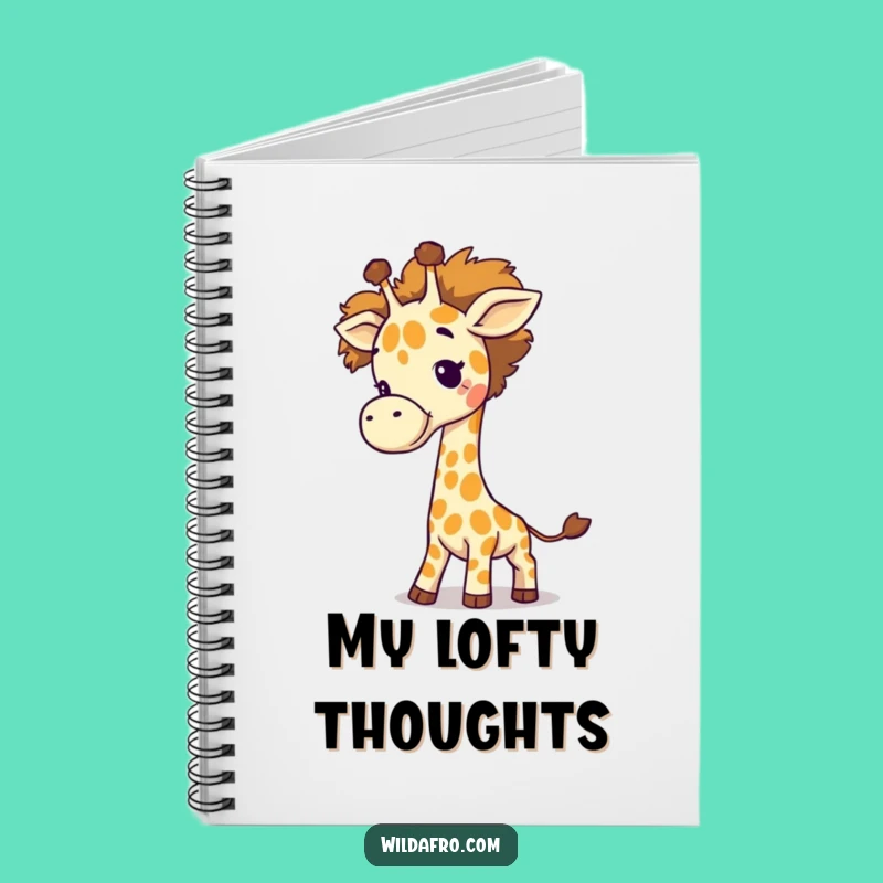 Jot Down Jokes Giraffe Afro Tail Notebook - Funny Gift for Giraffe Lovers!