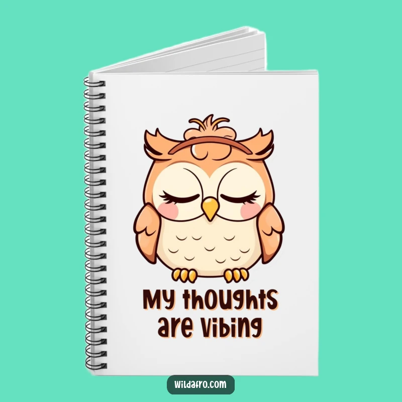 Funny Notebook: Owl with Afro Headband for Jotting Down Hilarious Ideas