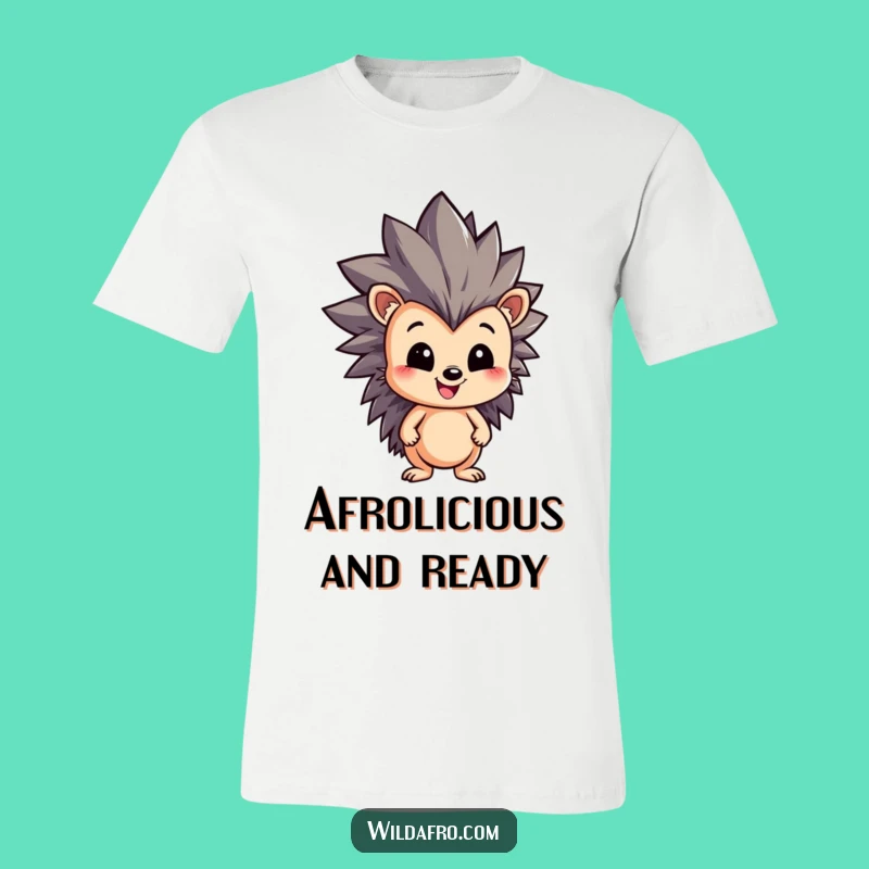 Funny Hedgehog Afro T-Shirt - Unleash Your Inner Spiky Style as a Gift