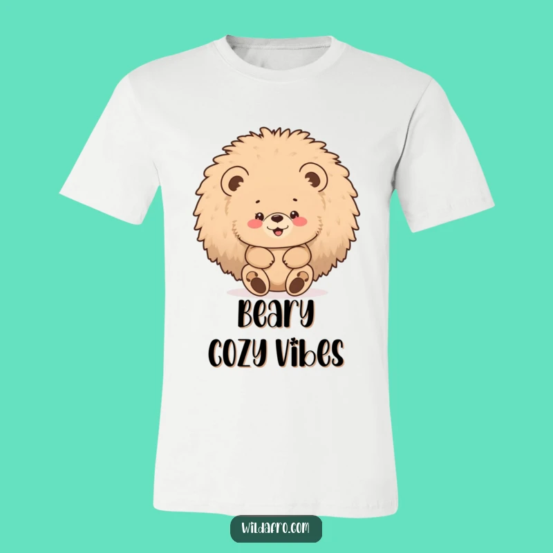 Funny Bear Afro T-Shirt: Rock Your 'Hide and Seek' Style!
