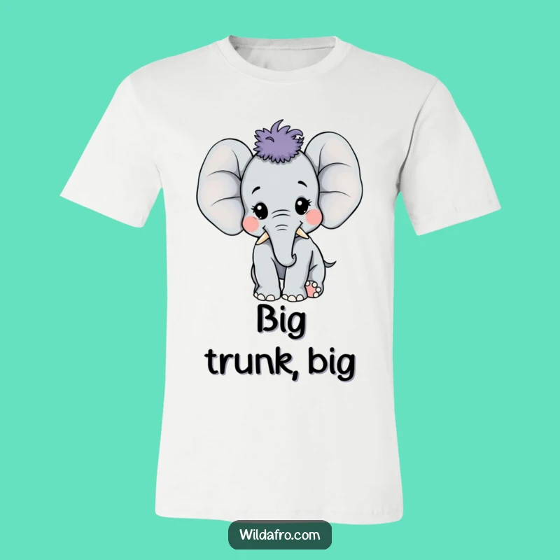 Funny Elephant Afro T-Shirt - Happy Pachyderm Apparel Gift