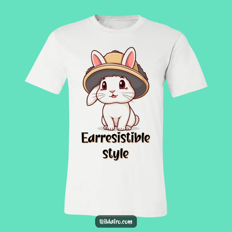 Funny Rabbit Afro Hat T-Shirt: Wear Your Ears with Hilarious, Cute Style
