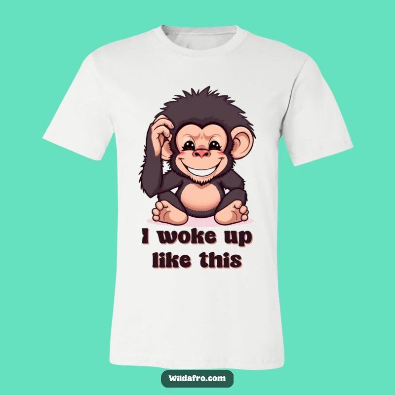 Funny Chimp Afro T-Shirt: Rock Your 'Do with Primate Power, Hilarious Style
