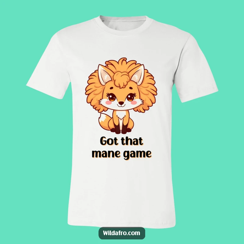 Funny Fox Afro T-Shirt - Curly Haired Vixen Tee, Unique Gift Idea