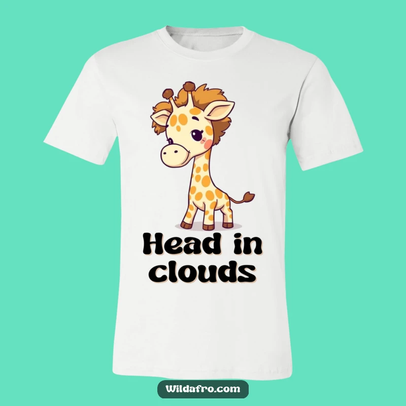 Goofy Giraffe Afro Tail T-Shirt - Hilarious Funny Gift for Animal Lovers and Jokers