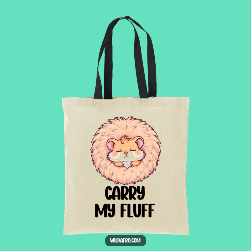 Funny Hamster Afro Nap Tote Bag: Carry Your Essentials with Quirky, Hilarious Style!