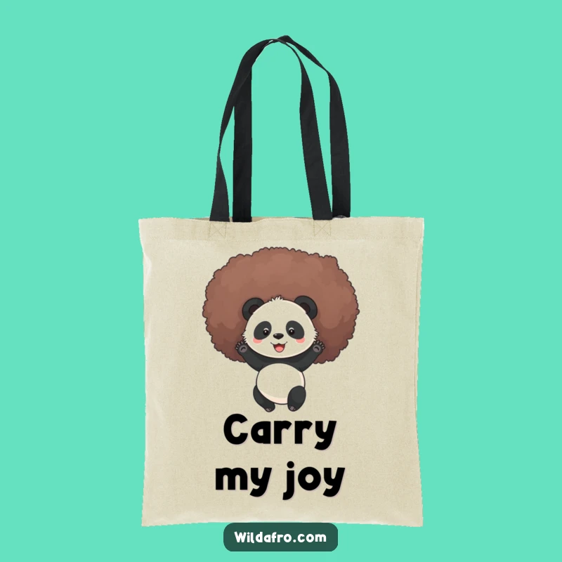 Funny Panda Afro Roll Tote Bag: Carry Your Fun with Joyful, Hilarious Style!