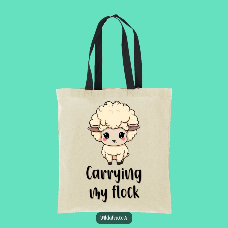 Funny Sheep Afro Tote Bag - Carry Cute & Quirky Style