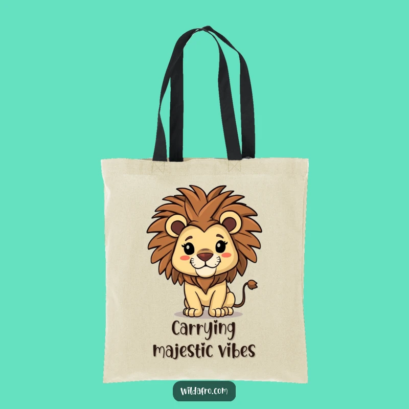 Funny Lion Tote Bag: Afro Chic, Perfect Funny Gift for Fashionistas