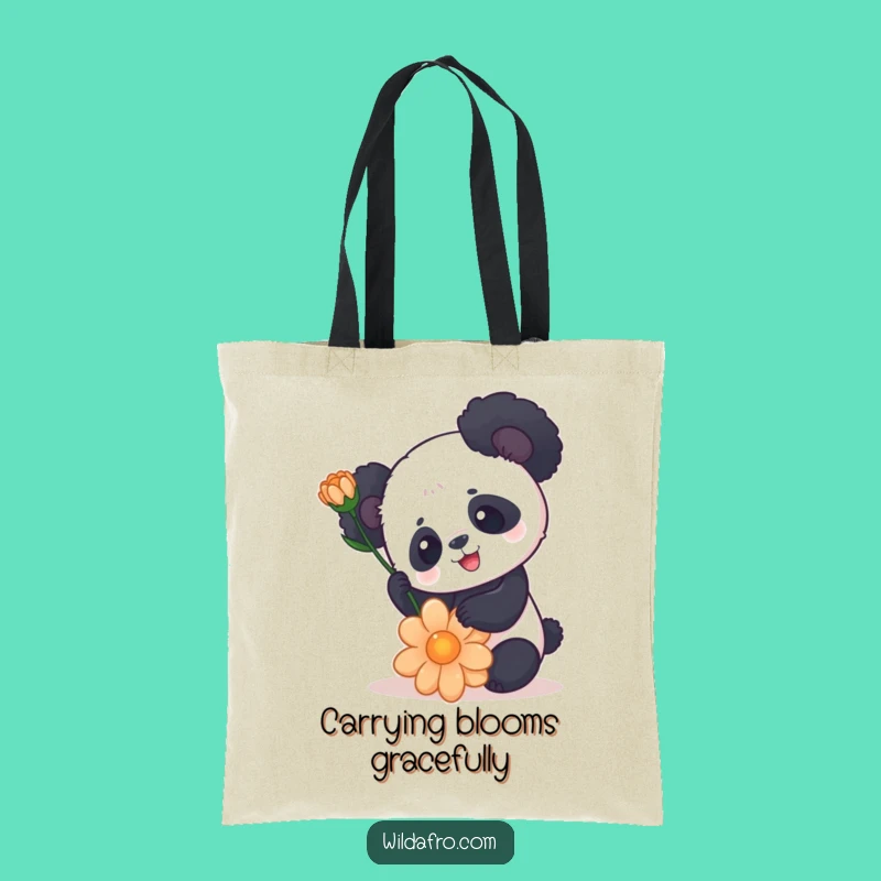 Funny Panda Afro Tote Bag - Durable & Stylish Carry-all, Perfect Humorous Gift