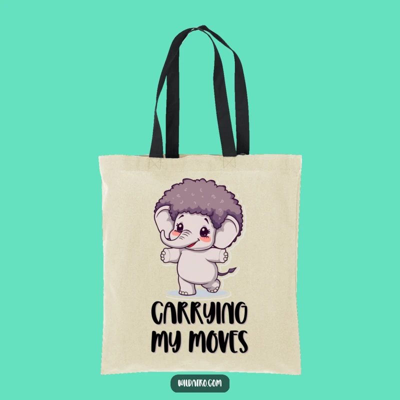 Groove Master Elephant Afro Wig Tote Bag - Carry Your Funky Style Everywhere!